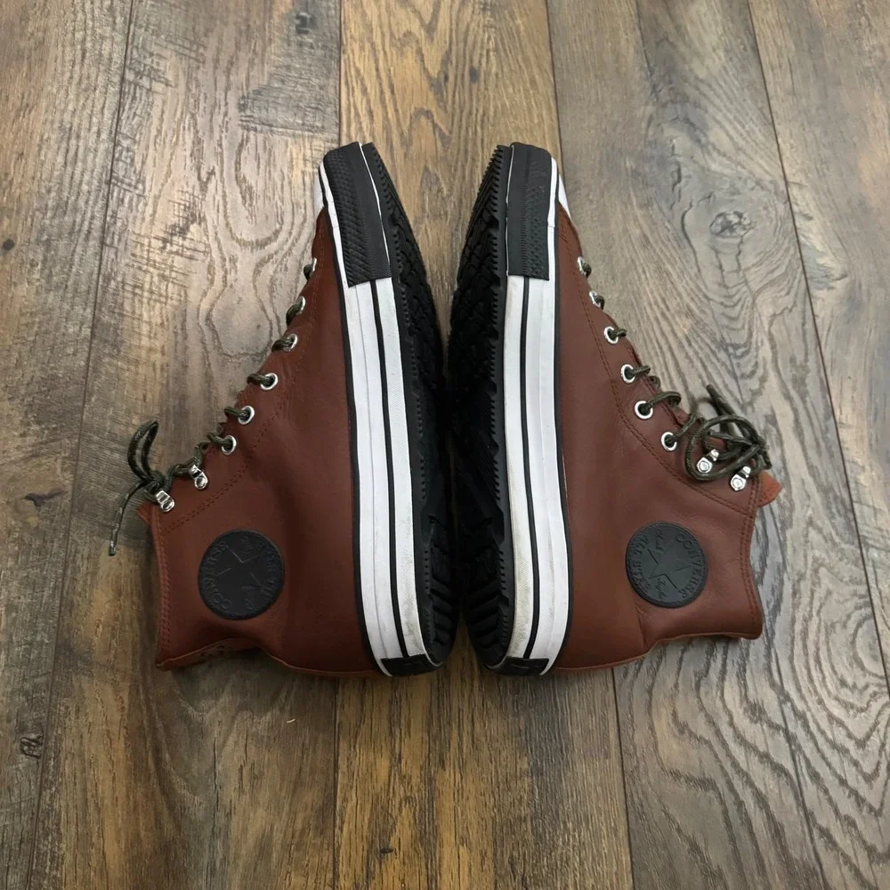 Converse Chuck Taylor All Star City Trek Brown Leather Waterproof Boots Mens 10